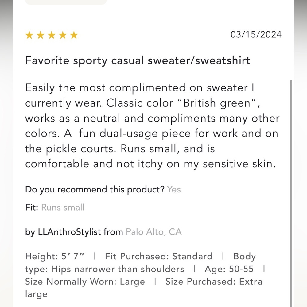 Stateside NWT Cotton/Cashmere Sz M (runs a bit small) Tennis Sweater, classic - Picture 14 of 15